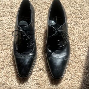 Black Leather Women's Shoes